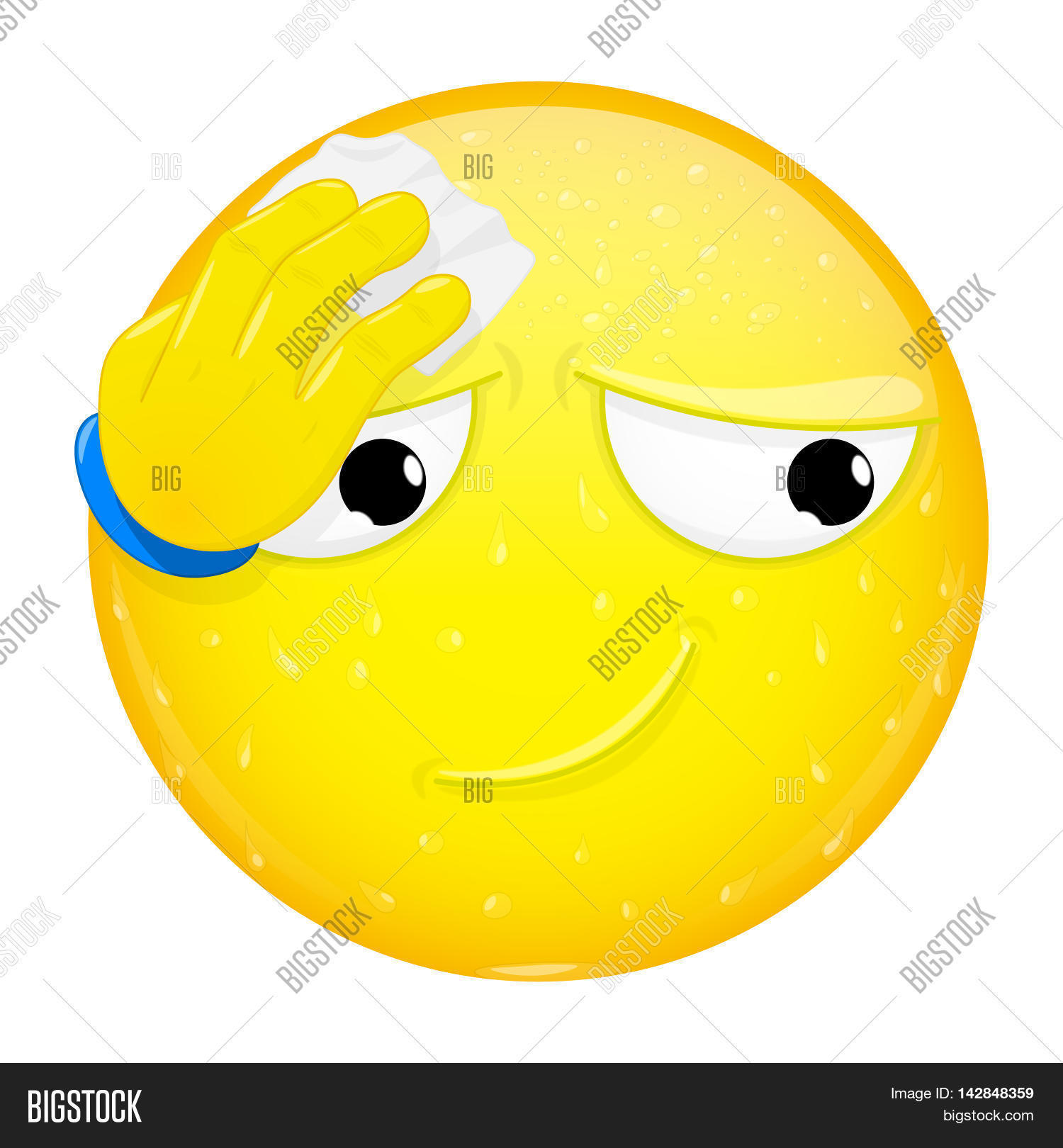 Emoji Wipes Sweat Image & Photo (Free Trial) Bigstock