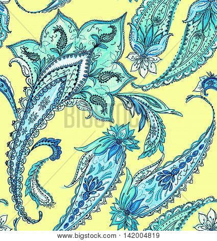 amazing detailed seamless paisley pattern for fashion or interior