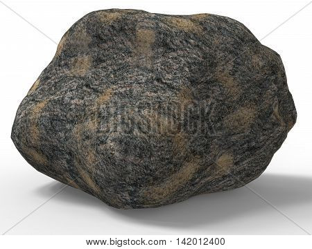 3D Render Of Rock Stone