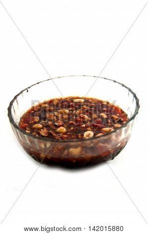 Sweet fish sauce ready to serve Thai traditional food and dessert style