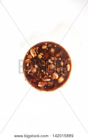 Sweet fish sauce ready to serve Thai traditional food and dessert style