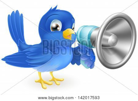 Bluebird With Megaphone