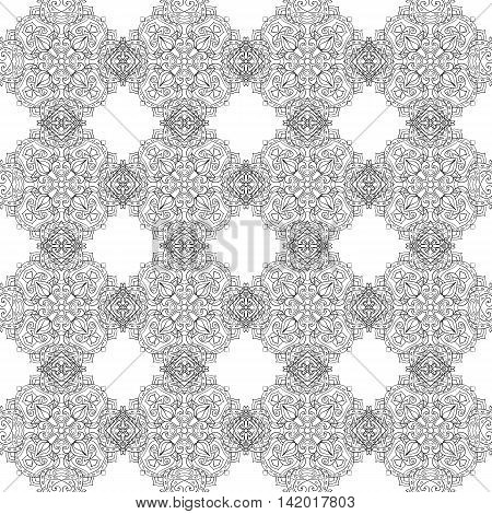 Beautiful Vintage seamless pattern. Ornament. Unusual. Indian motif. For your design.