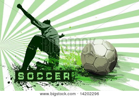 Grunge fodbold baggrund