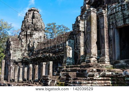 Majestic Bayon Temple Angkor Siem Reap Cambodia