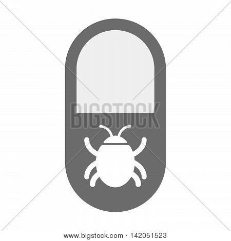 Isolated Pill Icon With A Bug