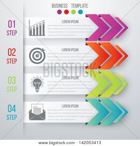 Vector illustration infographics four options. Stock vector