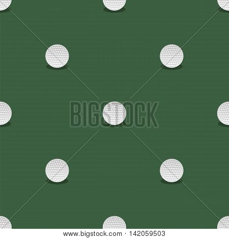 Golf Seamless Pattern. Summer Sport Background. Balls Isolated