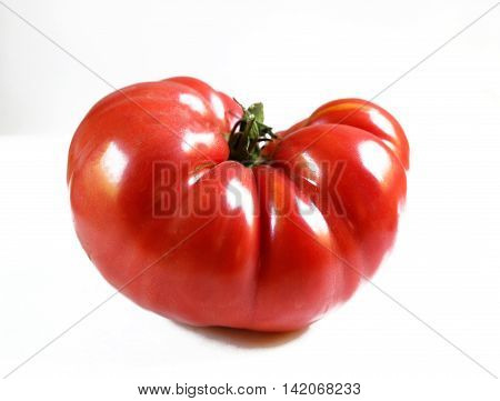 beautiful and juicy tomatoes on a white background photo for micro-stock