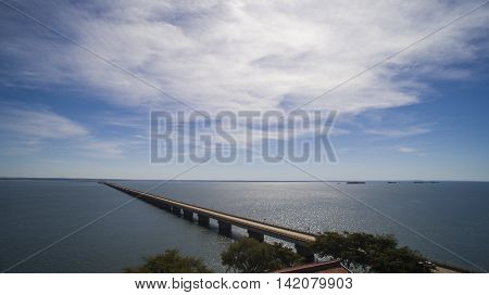Aerial View Bridge Of Mato Grosso State Border With Sao Paulo State In Brazil. July, 2016
