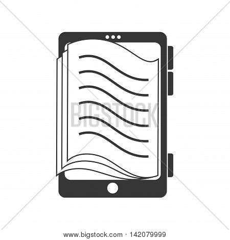 reader electronic pocket ebook ereader page book digital vector graphic isolated and flat illustration