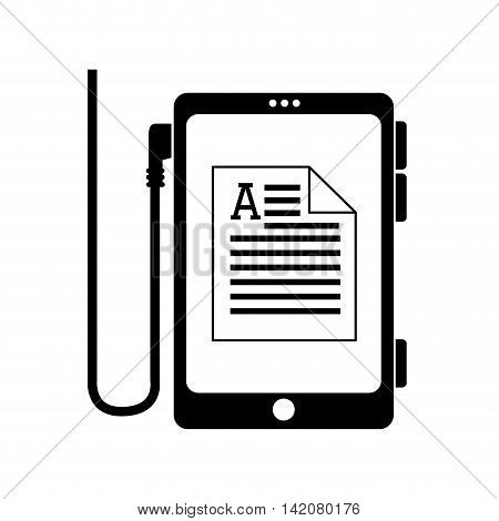 reader electronic document letter smartphone pocket ebook ereader page book digital vector graphic isolated and flat illustration