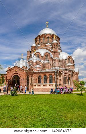 Island Sviyazhsk, Russia - June 12, 2016: joy of all who sorrow Cathedral on the island of Sviyazhsk in the June 12, 2016, Sviyazhsk island, Russia.