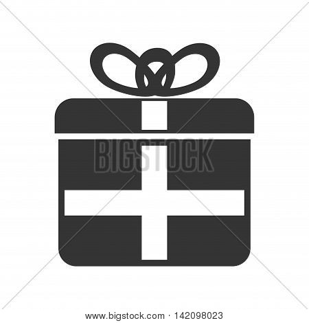 gift box package birthday celebration event present strippes vector graphic isolated and flat illustration