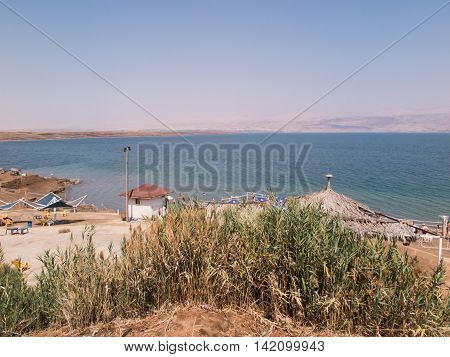 DEAD SEA ISRAEL - Juli 14: Bathing brine and mud in the Dead Sea Israel Juli 14 2015.