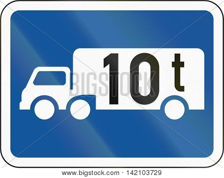 Road Sign Used In The African Country Of Botswana - The Primary Sign Applies To Goods Vehicles Excee