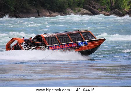 NIAGARA FALLS, CANADA. JULY 15, 2016. A popular tourist attraction that's sure to thrill and excite and not for the faint at heart.
Photo taken on: July 15th, 2016