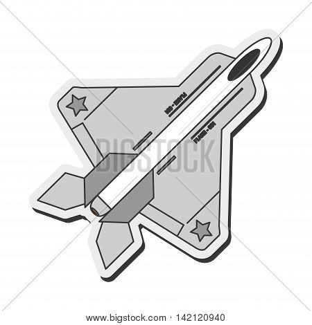 flat design combat aircraft icon vector illustration