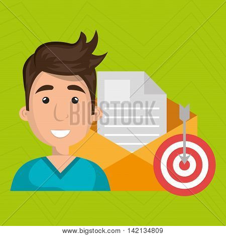 man message document icon vector illustration graphic