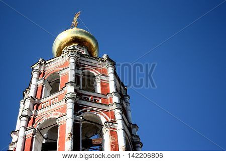 The bell tower of the old Church in Moscow