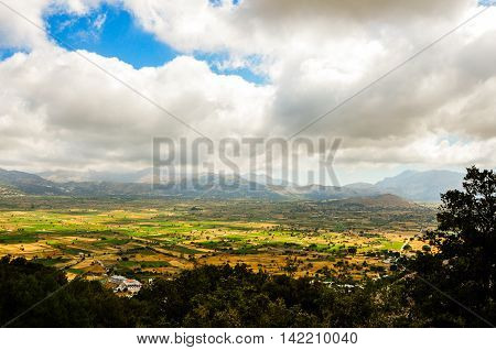 Lassithi plateau in Crete, amazing beautiful Greece