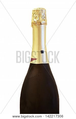 Bottle of shampagne isolated on the white background