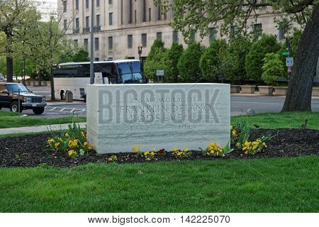 Original Franklin Delano Roosevelt Memorial In Washington Dc