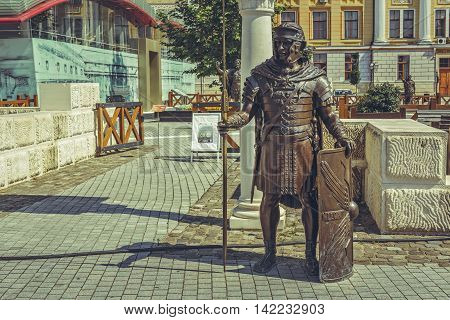 Roman Soldier Bronze Statue