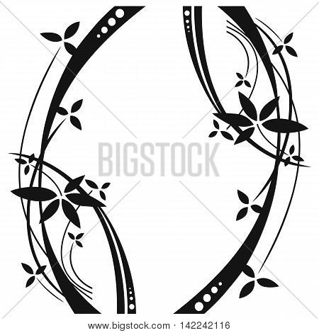 Abstract floral pattern, graphic pattern, tattoo pattern, print pattern, mirror pattern, ornamental pattern. Vector.