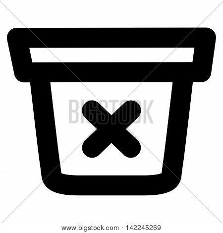 Remove Data vector icon. Style is outline flat icon symbol, black color, white background.