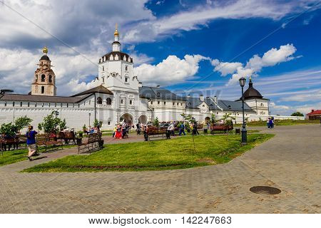 Sviyazhsk island, Tatarstan, Russia - June 12, 2016: the Church and the monastery on the island of Sviyazhsk.