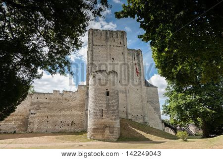 Medieval Donjon Tower of the castle in the French city of loches france Loire valley