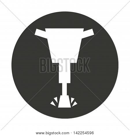 hammer hydraulic isolated icon vector illustration design