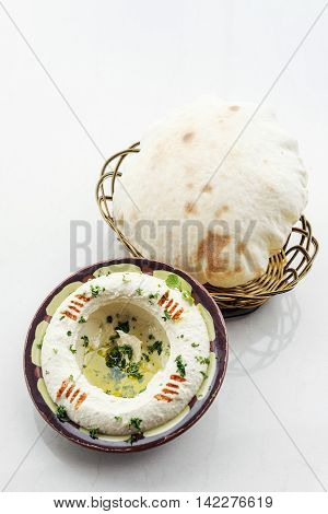 middle eastern hummus houmous chickpea dip meze mezze starter snack food set