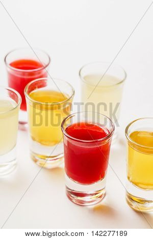 Glasses with  alcoholic drink 