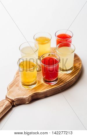 Glasses with  alcoholic drink 