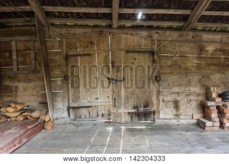 Ancient Hutsul farmstead grazhda. It includes accommodations, outbuildings and fenced yard.