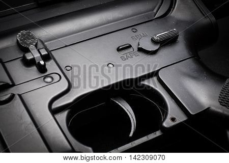 M4A1 assault rifle on black background