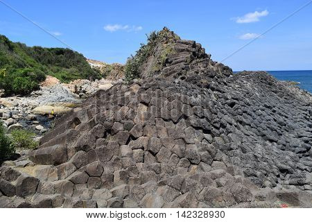 Vietnamese Natural Heritage Ganh Da Dia Sea In Tuy Hoa, Phu Yen