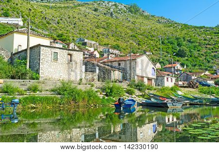 The old scenic fishing village of Vranjina is the best place to visit going to Skadar Lake Montenegro.