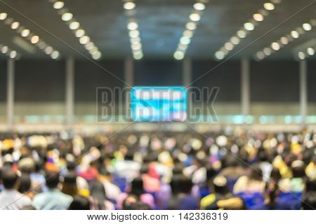 Blur image meeting room with light bokeh background