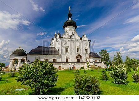 Sviyazhsk island, Russia - June 12, 2016: Uspensky monastery on Sviyazhsk island.