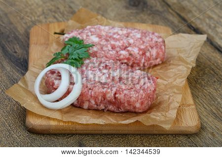 Raw Burget Cutlet