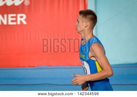 KOLODYSTYY Andriy during 1500 m run boys competition at the European Athletics Youth Championships in the Athletics Stadium Tbilisi Georgia 15 July 2016