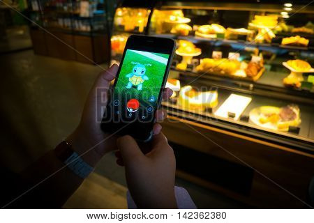 Bangkok, Thailand – August 12,2016: Pokemon Go Mobile Game App