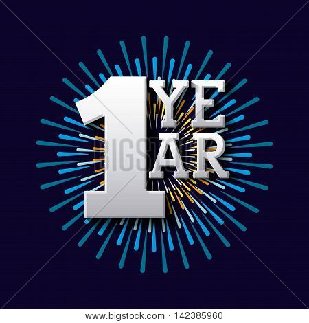 aniversary card icon design, vector illustration eps10