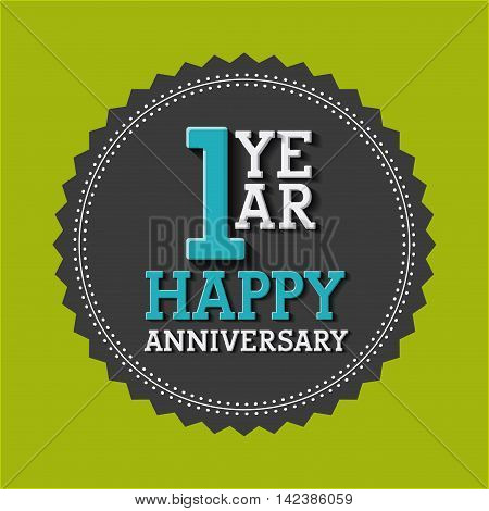 aniversary card icon design, vector illustration eps10
