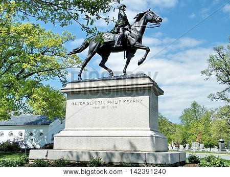 Philip Kearny Monument in Arlington National Cemetery Arlington Virginia USA
