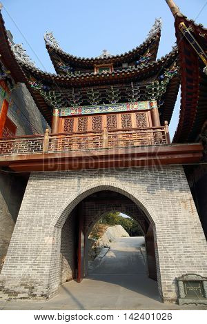 SHENZHEN, CHINA - MARCH 28, 2016: Dapeng Dongshan Temple on March 28, 2016 in Shenzhen, China. It is a landmark religious site in Shenzhen.