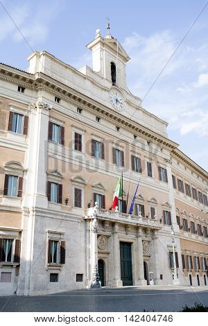 Montecitorio palace home to the italian Parliament in Rome